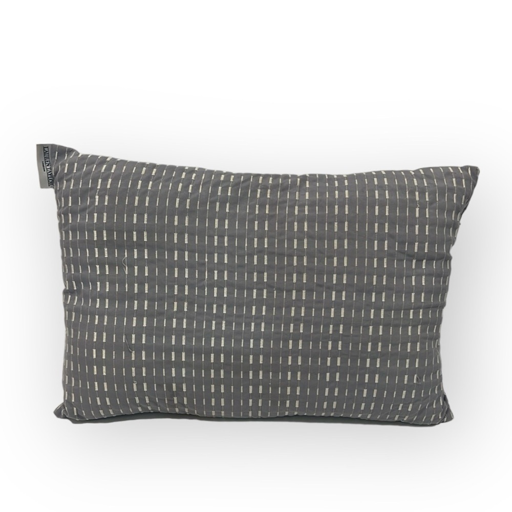 Lauren Taylor London Gray Striped Rectangular Accent Pillow size 17”x12”